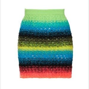 AGR Knit Lace Mohair Blend Miniskirt - Multicolor Rainbow, size xs, new with tag